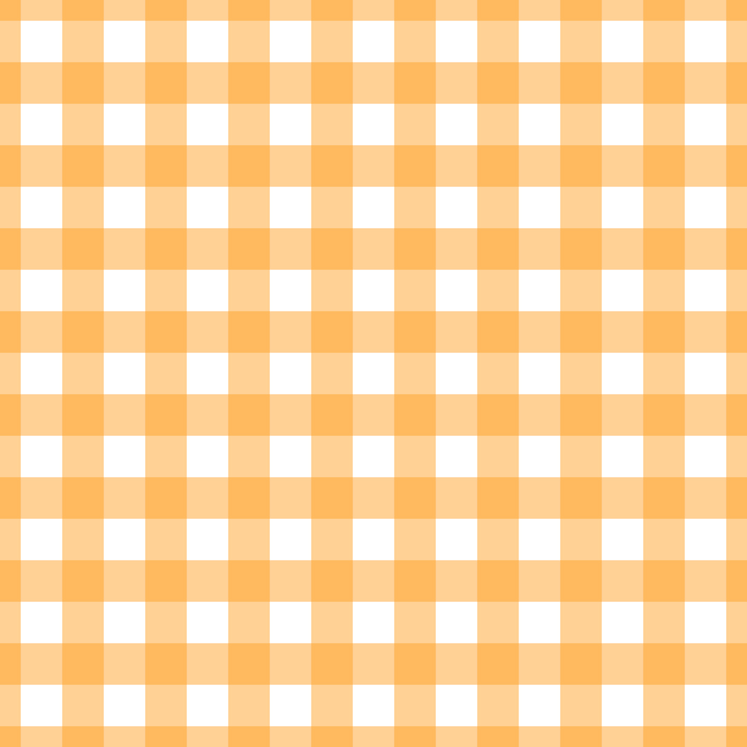 Orange and White Plaid Seamless Pattern Background