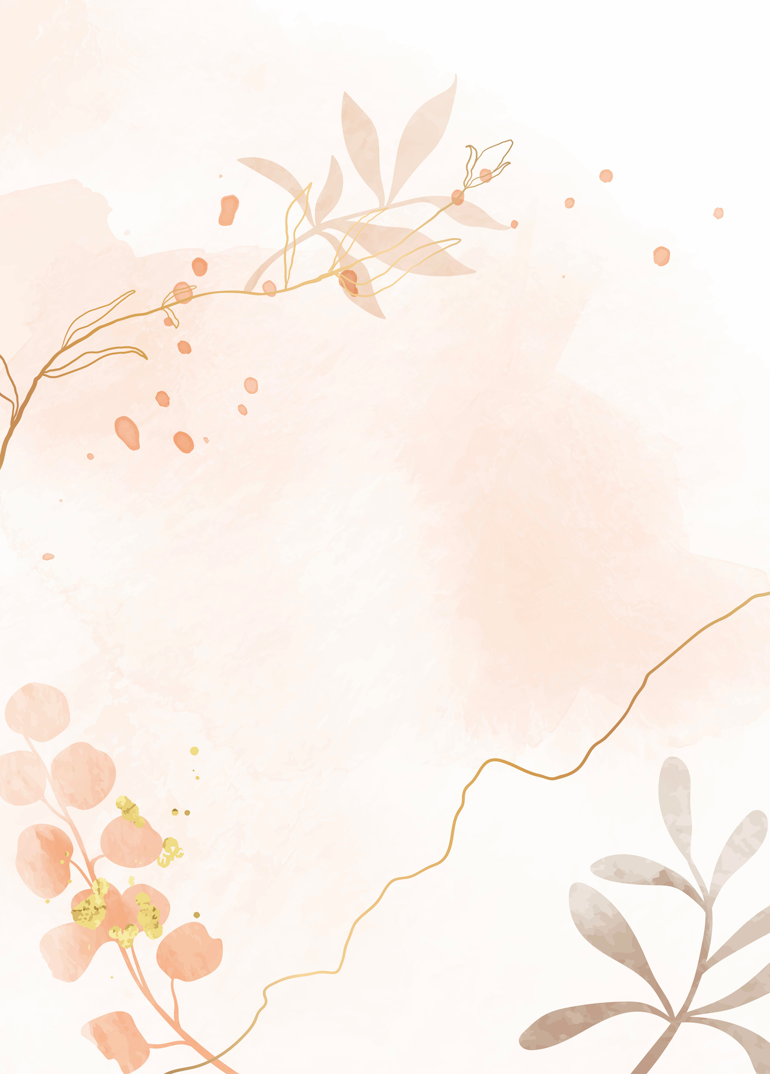 Autumn botanical luxury wedding background